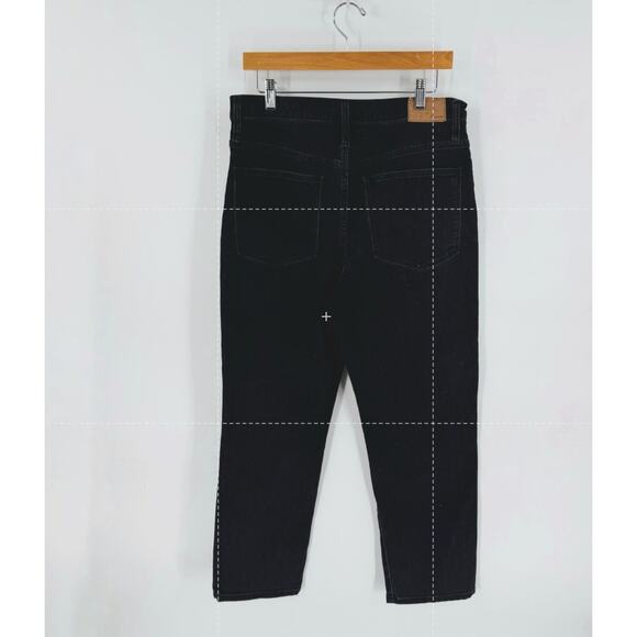 Madewell Black Classic Straight Jeans Minimalist Capsule Zip Fly Size 30 - Picture 2 of 8